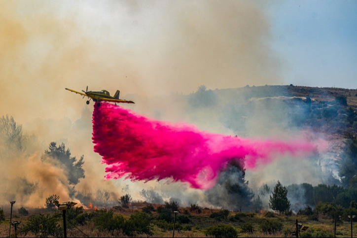 מטוסי כיבוי לאחר המטח מלבנון