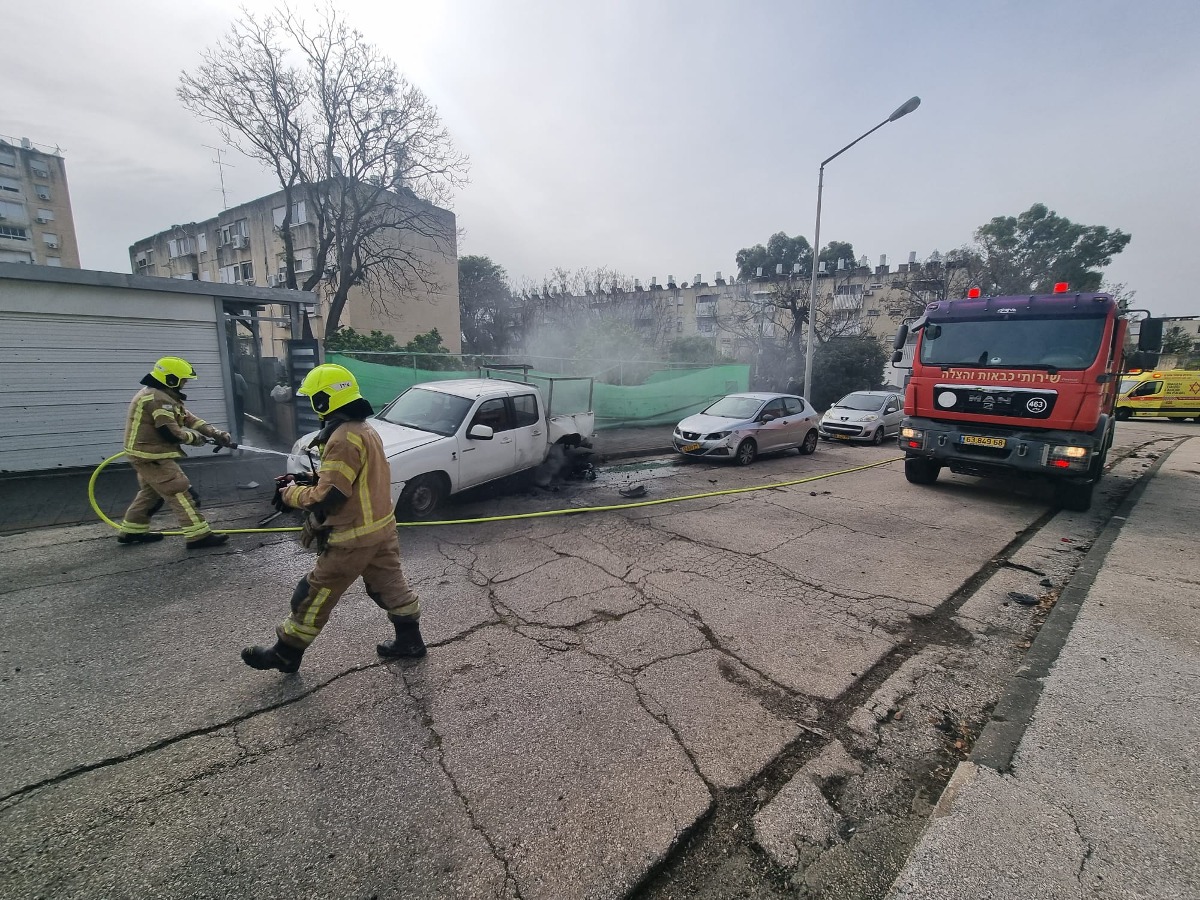 רכבים עולים באש בקריית שמונה