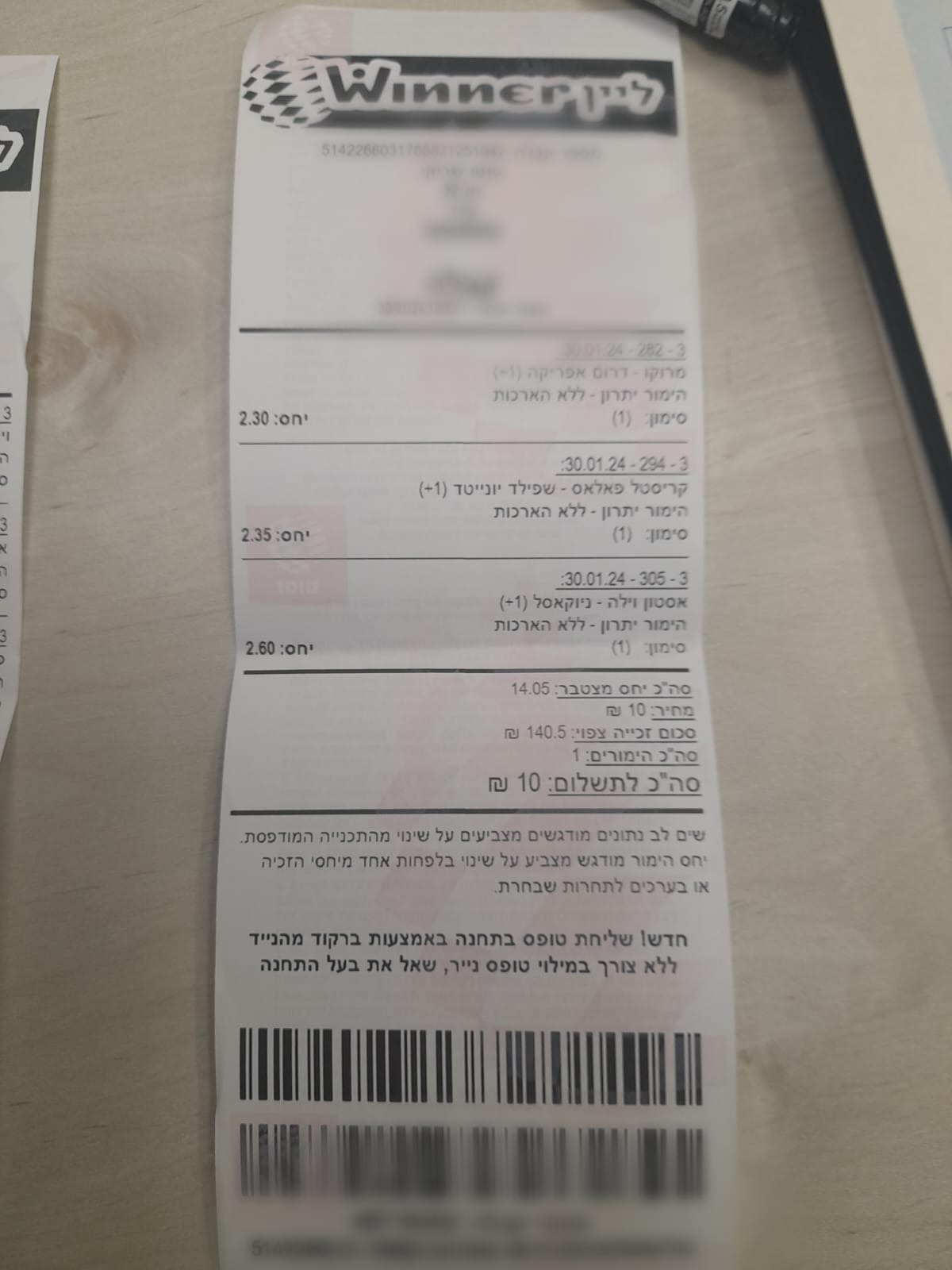 אחד מכרטיסי הלוטו שרכשו הקטינים