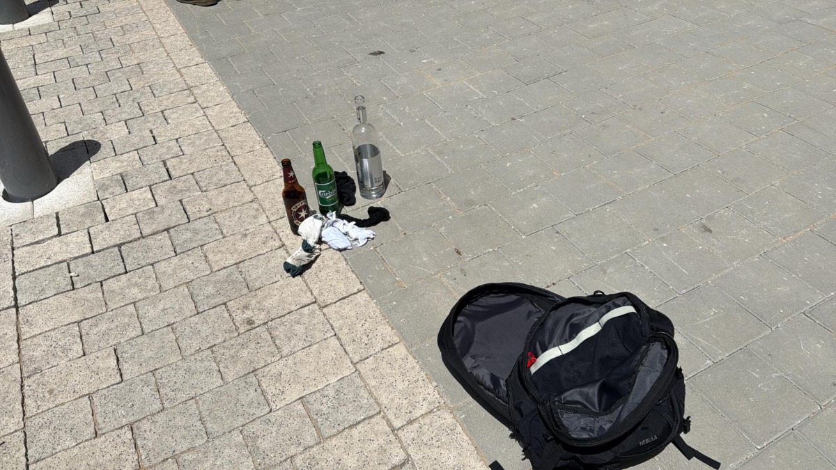 התיק של התייר שהושאר בשטח | 