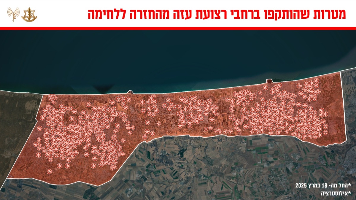 מטרות שהותקפו ברצועת עזה | 