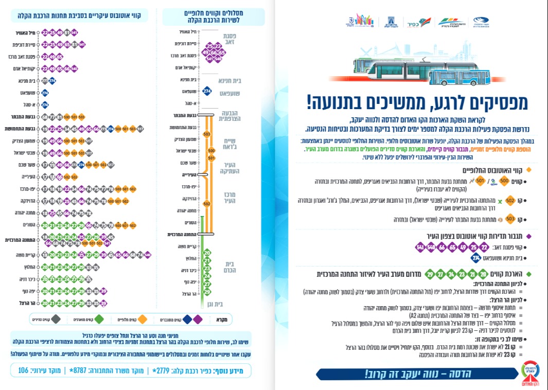 תגבור קווי האוטובוסים | 