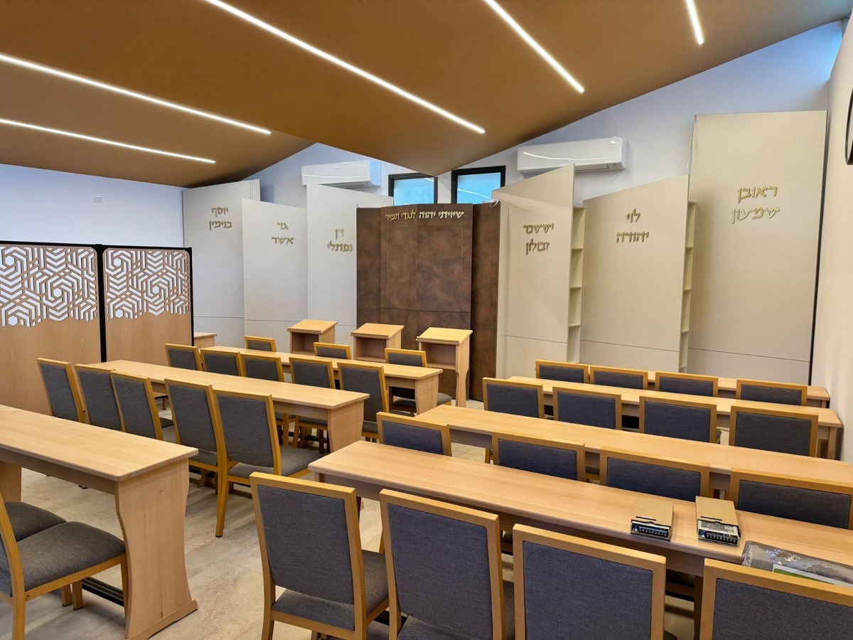 בית הכנסת החדש בקיבוץ החילוני מרום גולן