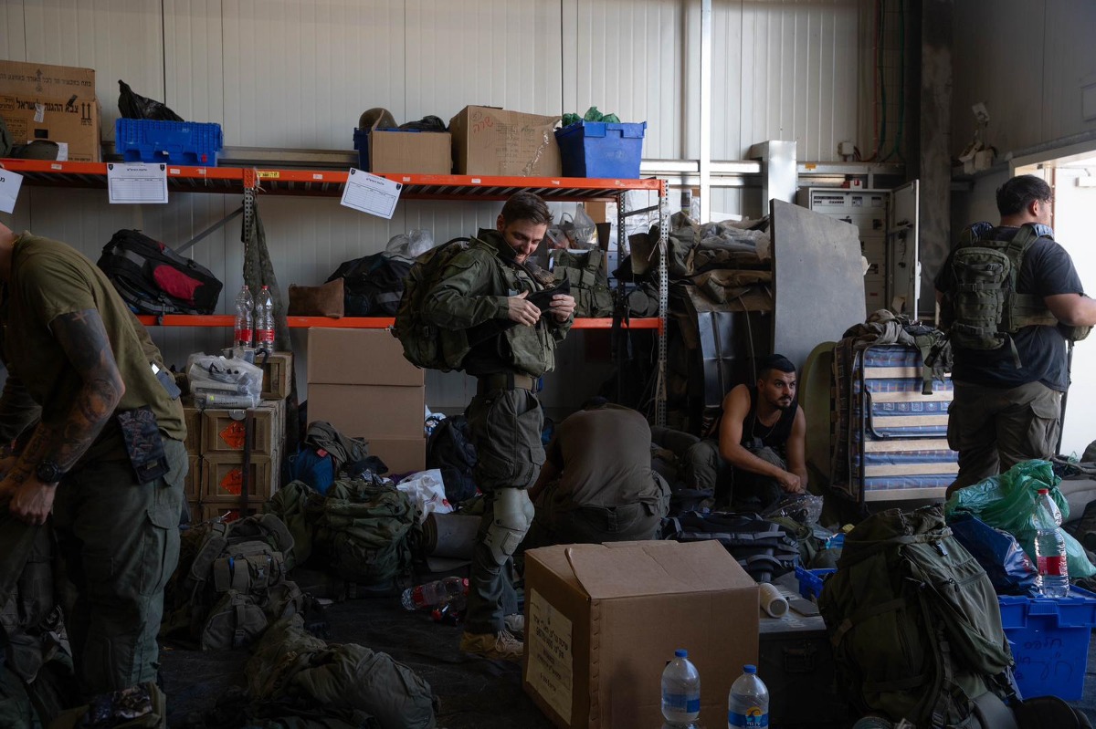 לוחמי מילואים בהיערכות ללחימה בלבנון