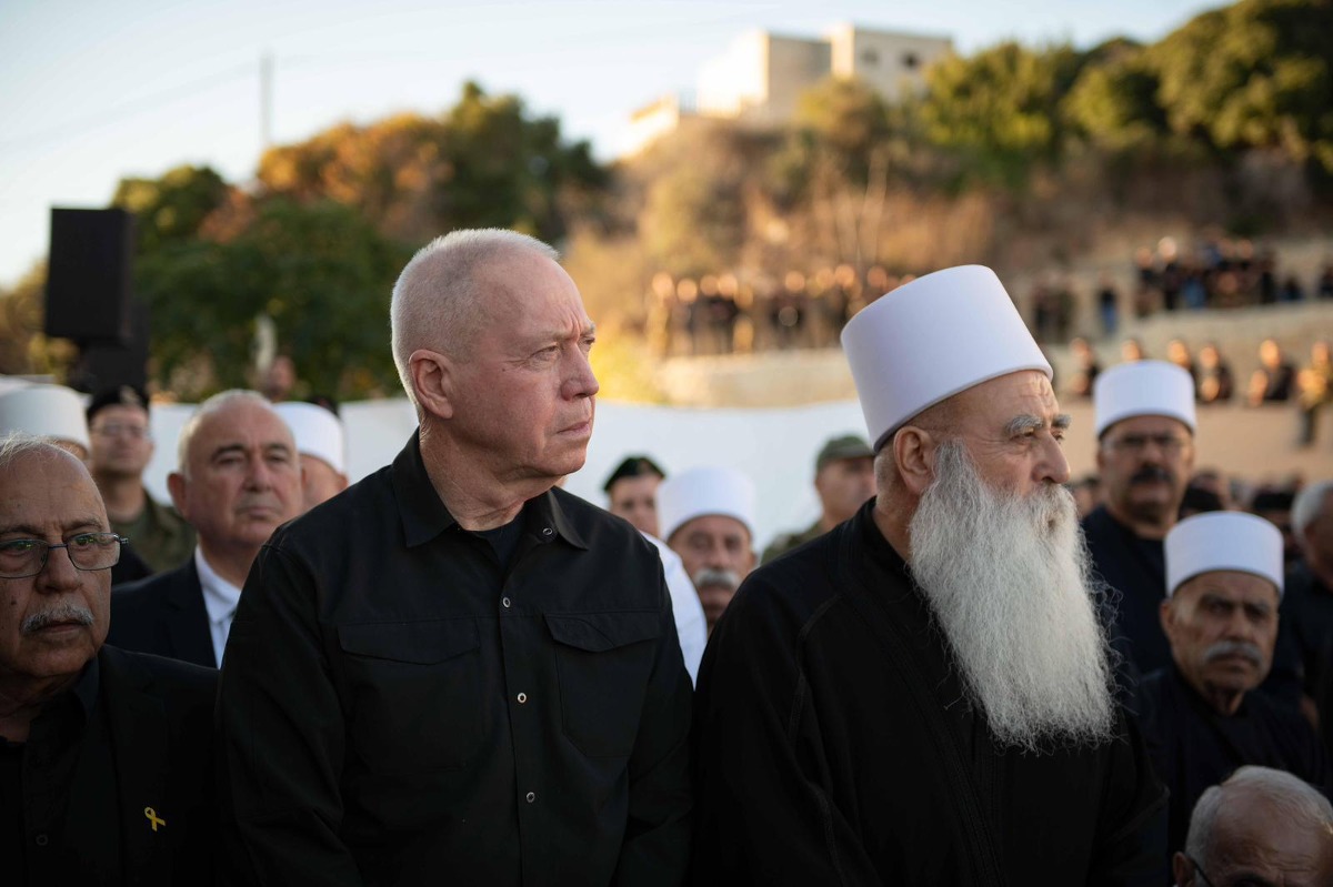 שר הביטחון יואב גלנט בהלווית אל"ם אחסאן דקסה ז"ל