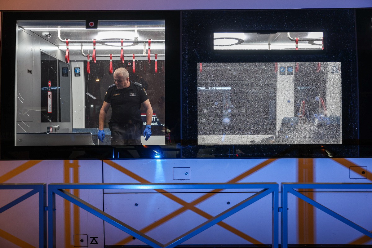 זירת האירוע ברציף הרכבת הקלה ביפו |