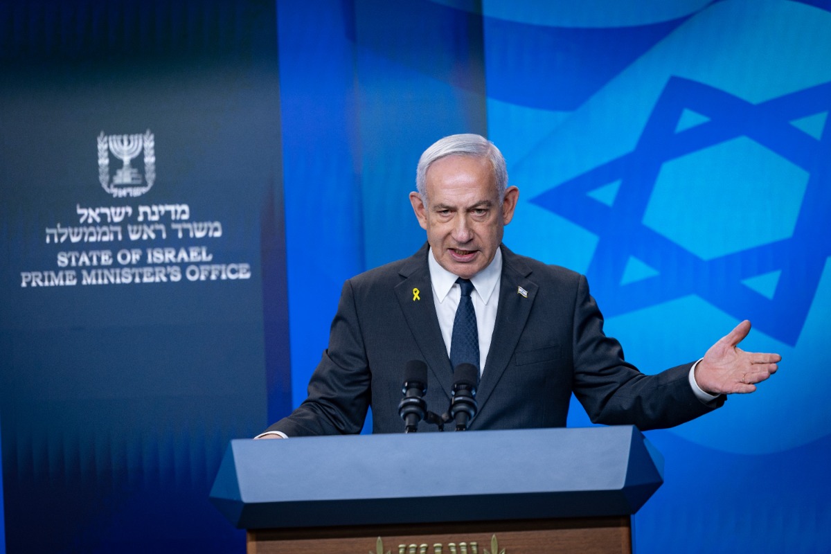 בנימין נתניהו בהצהרה,