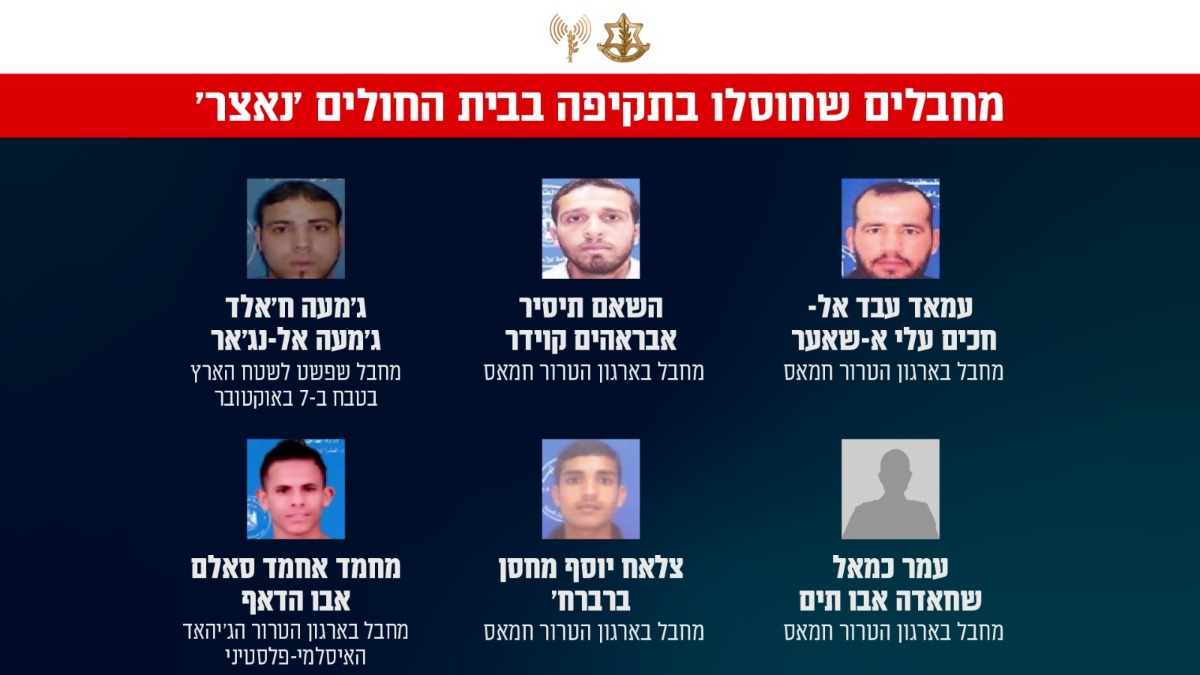 המחבלים שחוסלו בתקיפת בית החולים,