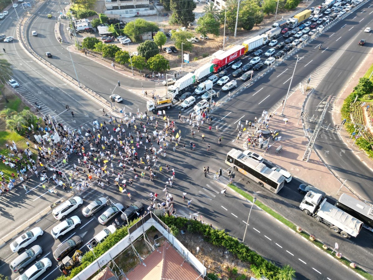 צומת רעננה נחסמה