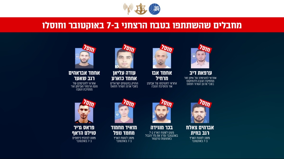 שמונת המחבלים שחוסלו