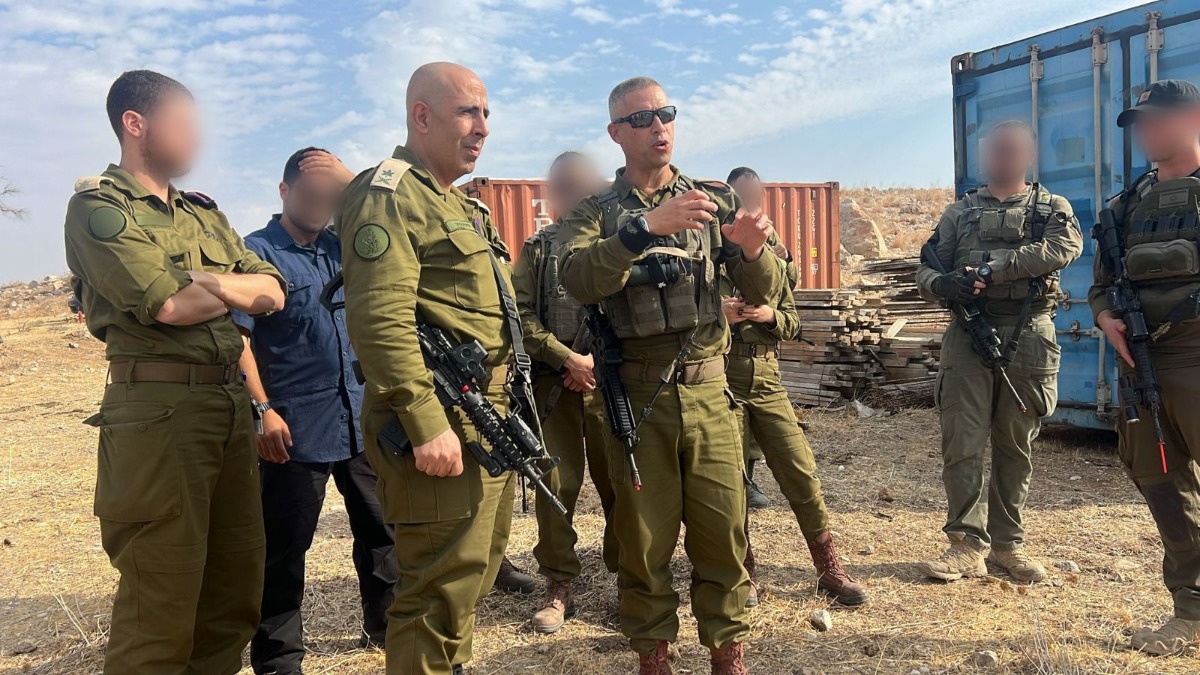 מפקד אוגדה 96 תא"ל אורן שמחה עם ראש אמ"ץ אלוף איציק כהן