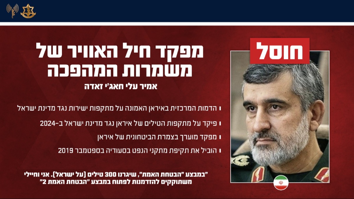 מפקד חיל האוויר האיראני שחוסל