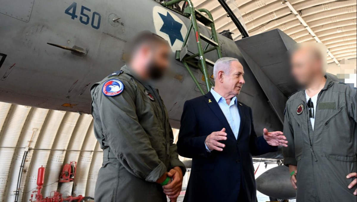 נתניהו בבסיס תל נוף