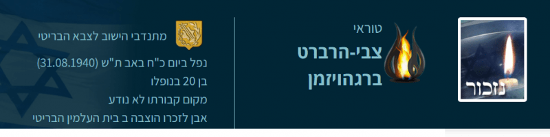 דף הנופל ללא התמונה ושמות ההורים