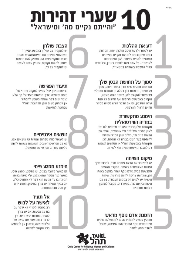 10 הכללים לרבנים