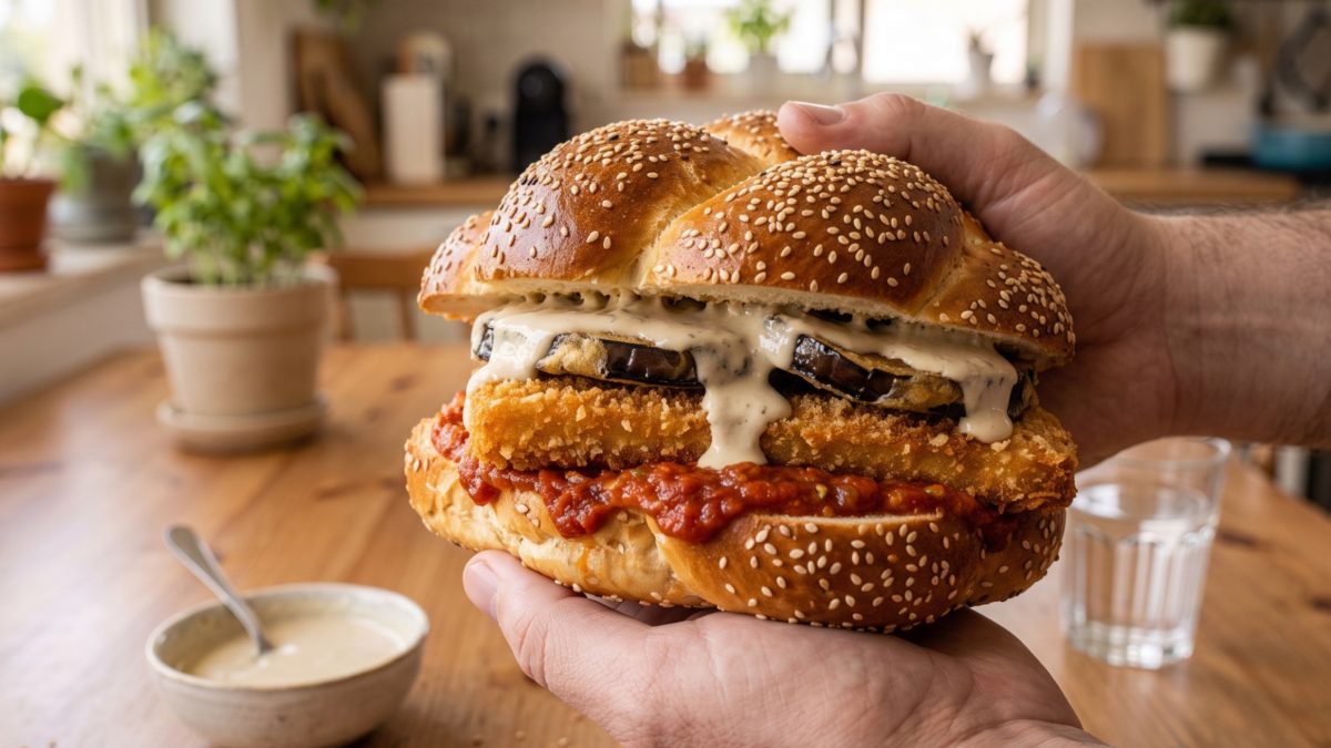 שניצל טופו בחלה של שישי