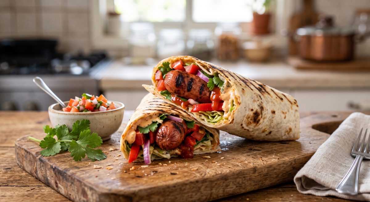 טורטייה נקניקייה צרובה