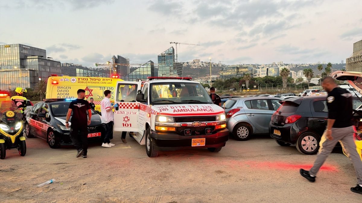 זירת האירוע בחוף הסטודנטים בחיפה