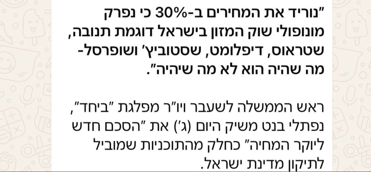 נפתלי בנט, 30.6.26, מציג תוכנית כלכלית