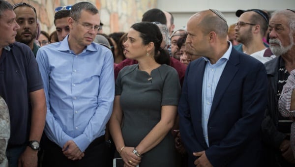 בני אלון, בנט, שקד, לוין צילום: הדס פרוש, פלאש 90 חדשות