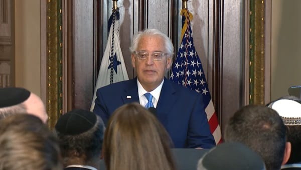 שגריר ארה"ב, דיוויד פרידמן צילום: צילום מסך מיוטיוב חדשות