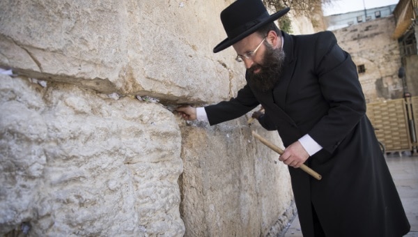 רב הכותל, הרב רבינוביץ' צילום: יונתן סינדל/פלאש 90 חדשות