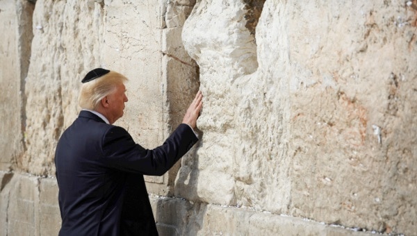 טראמפ, הכותל המערבי צילום: השגרירות האמריקאית חדשות